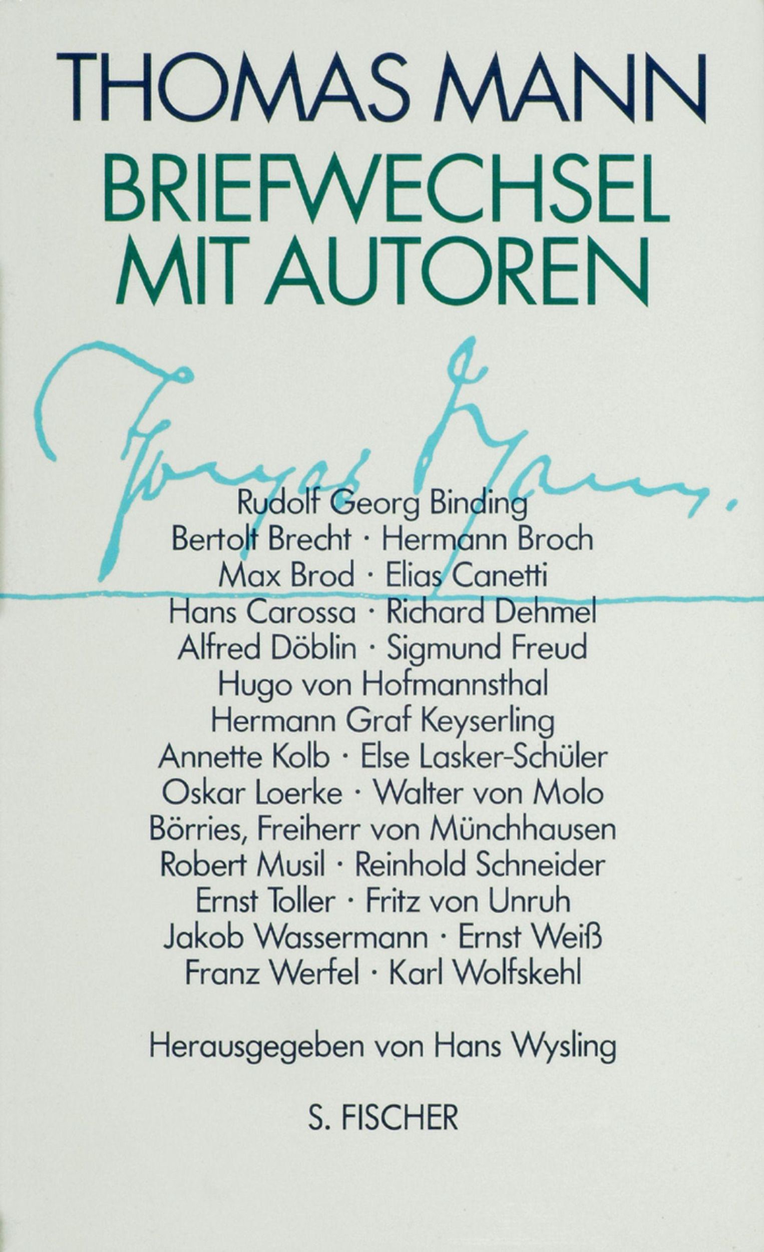 Cover: 9783100481764 | Briefwechsel mit Autoren | Thomas Mann | Buch | 828 S. | Deutsch