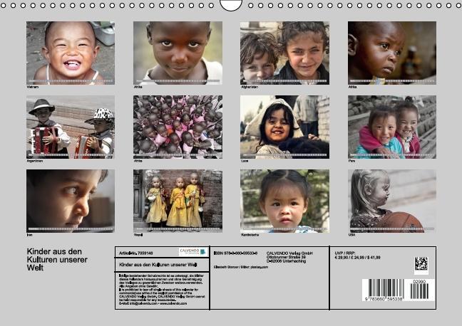 Bild: 9783660595338 | Kinder aus den Kulturen unserer Welt (Wandkalender immerwährend DIN...