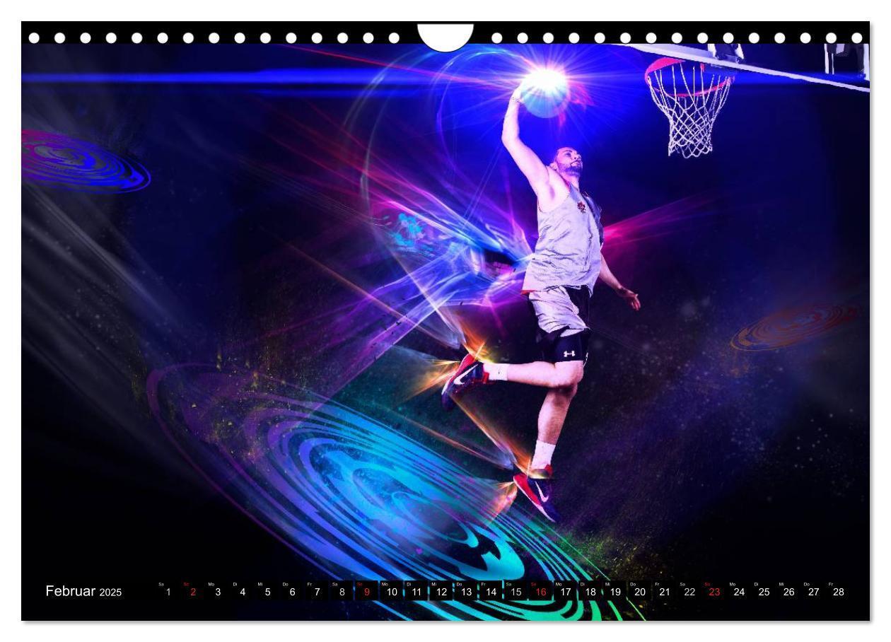 Bild: 9783435616558 | Basketball Fantasiewelten (Wandkalender 2025 DIN A4 quer), CALVENDO...