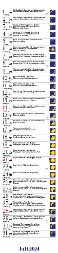 Bild: 9783731869078 | Mond-Langplaner Mit dem Mond im Rhythmus 2024 | Korsch Verlag | 13 S.
