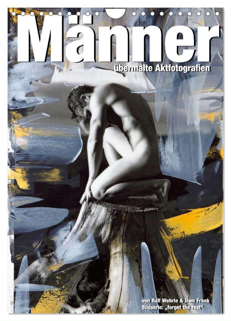 Cover: 9783675763524 | Männer - übermalte Aktfotografien (Wandkalender 2024 DIN A4 hoch),...