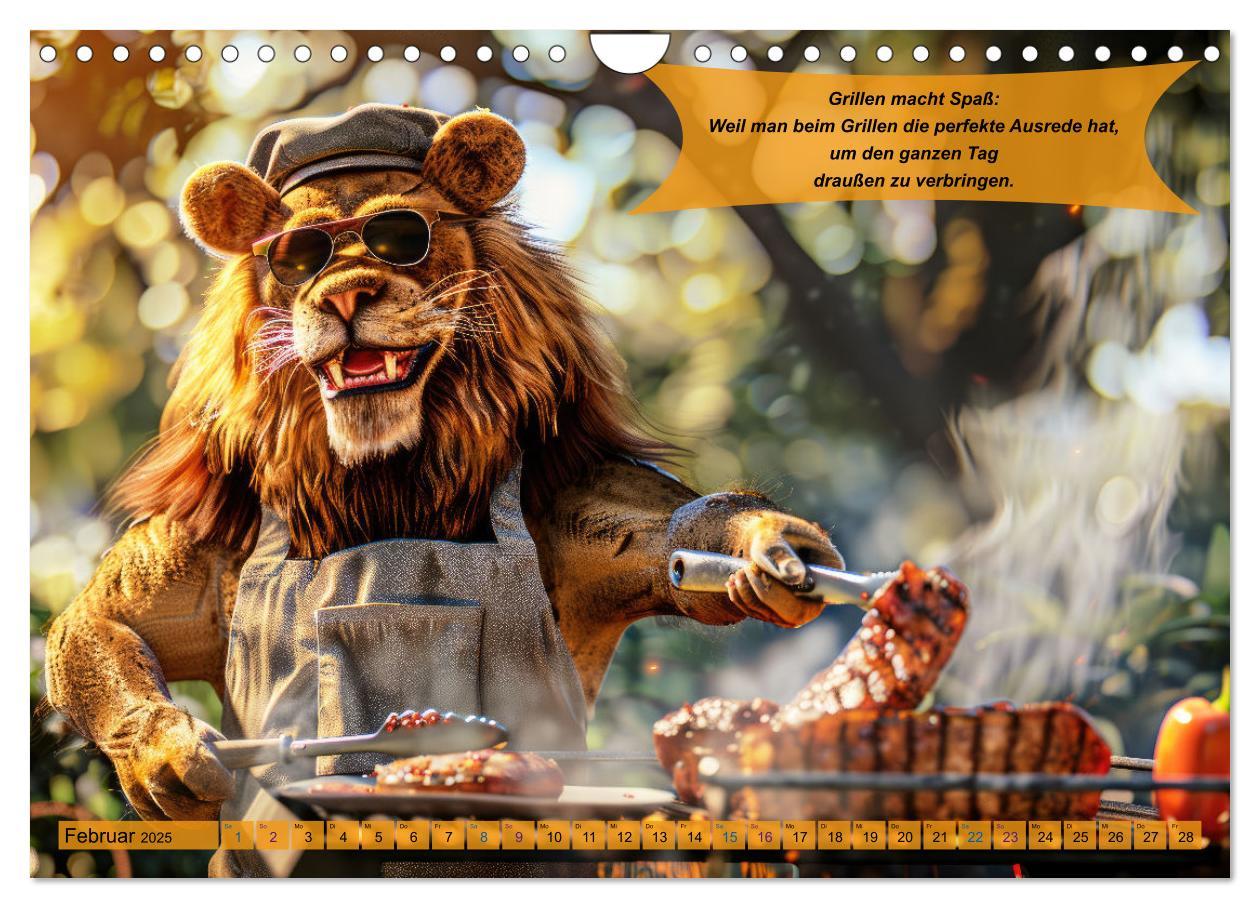 Bild: 9783457168264 | Tierisch lustige Grillmeister (Wandkalender 2025 DIN A4 quer),...