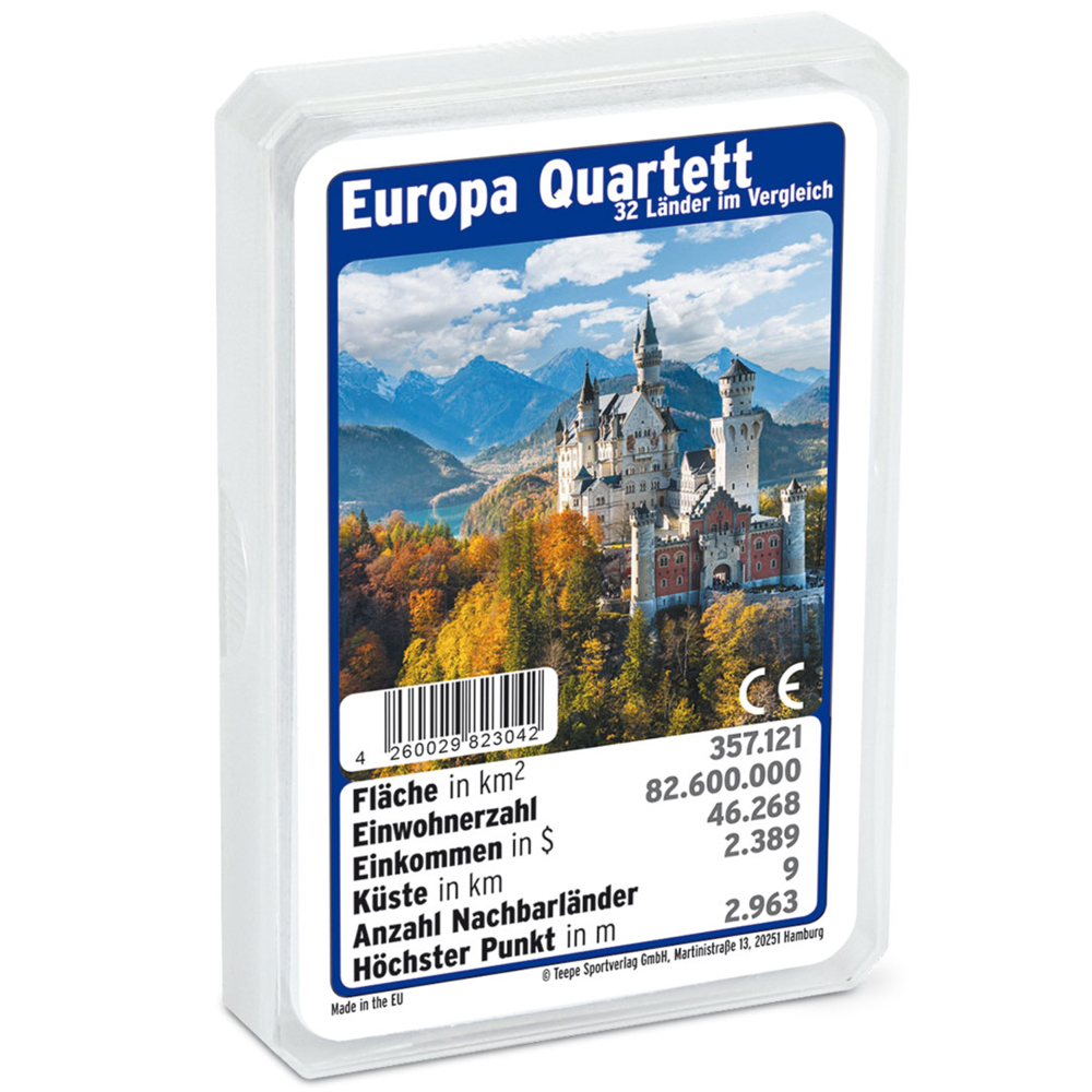 Cover: 4260029823042 | Europa-Quartett | Teepe Sportverlag | Spiel | 130013453 | Deutsch