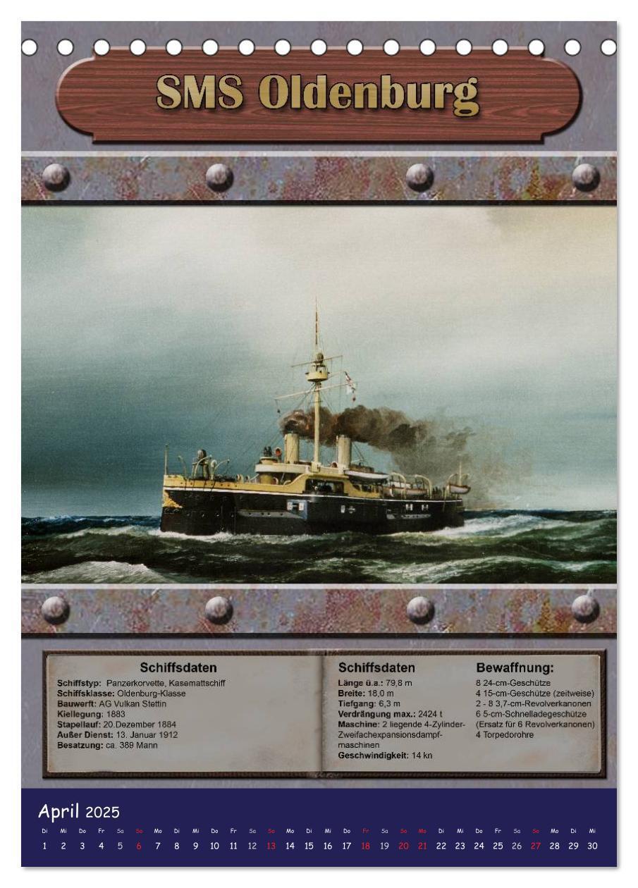 Bild: 9783457059562 | Die kaiserliche Marine 1871 - 1918 (Tischkalender 2025 DIN A5...