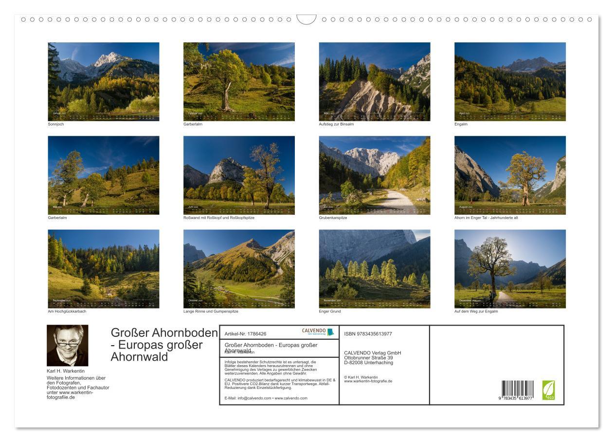 Bild: 9783435613977 | Großer Ahornboden - Europas großer Ahornwald (Wandkalender 2025 DIN...