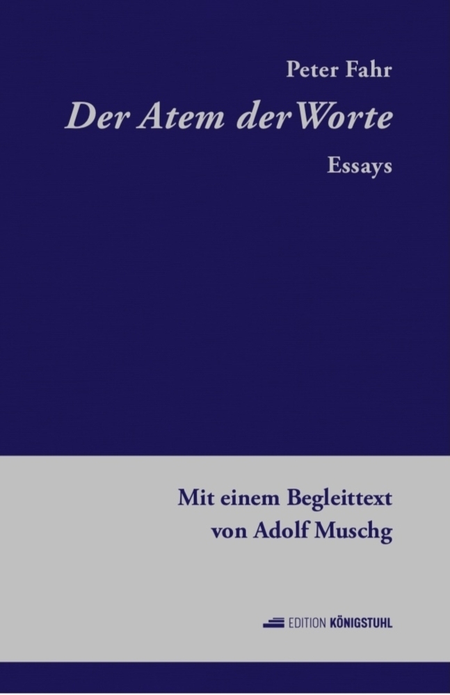 Cover: 9783907339114 | Der Atem der Worte | Essays. Mit einem Begleittext von Adolf Muschg