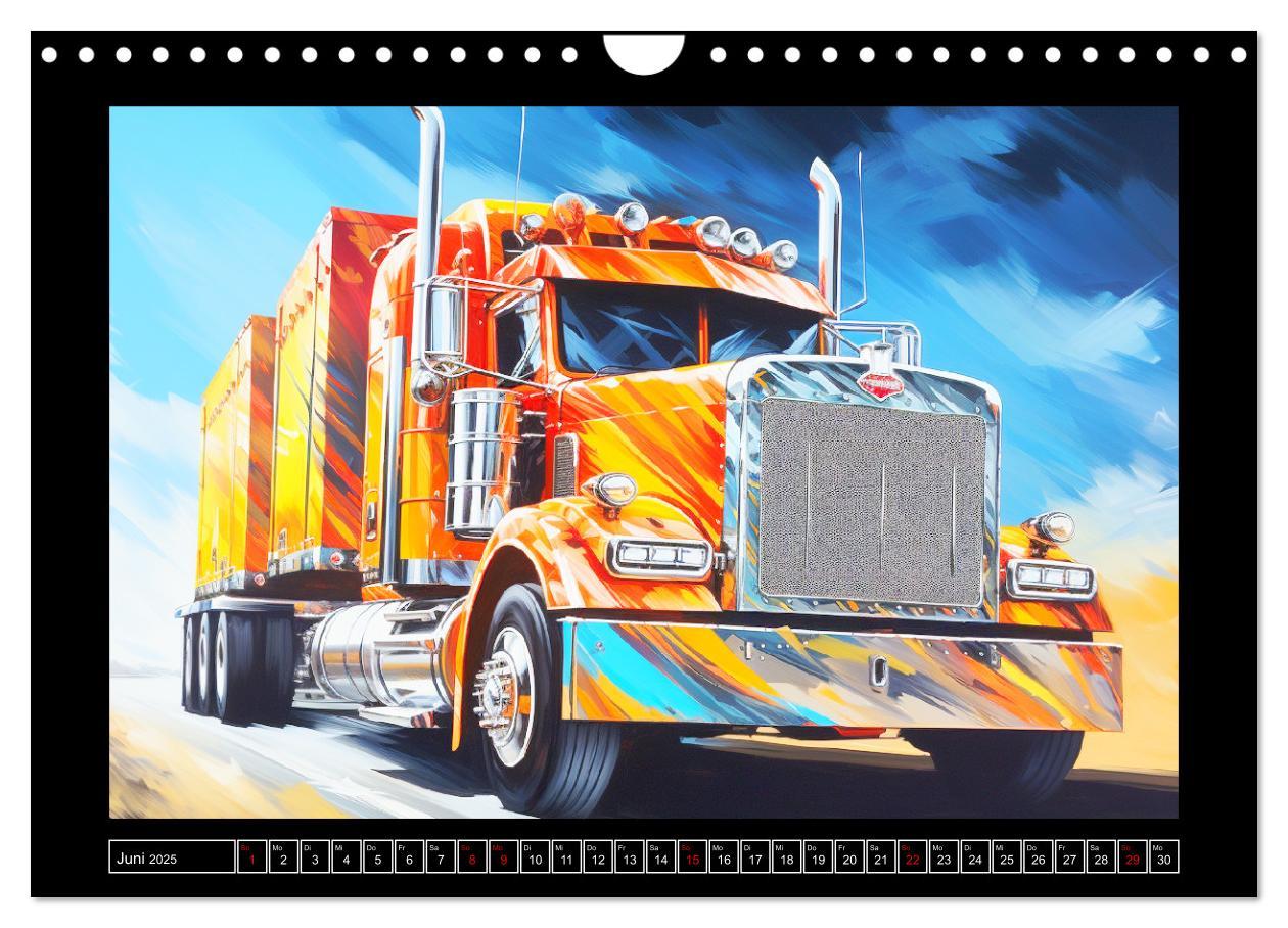 Bild: 9783383857324 | Langhauber Paintings. Trucks in lebendigen Farben (Wandkalender...