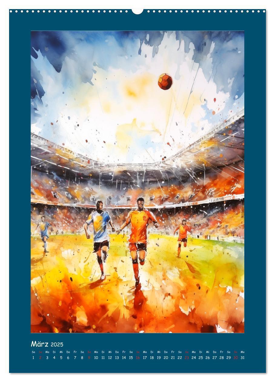 Bild: 9783383806926 | Leidenschaft Fussball. Stadionstimmung im Aquarellstil...