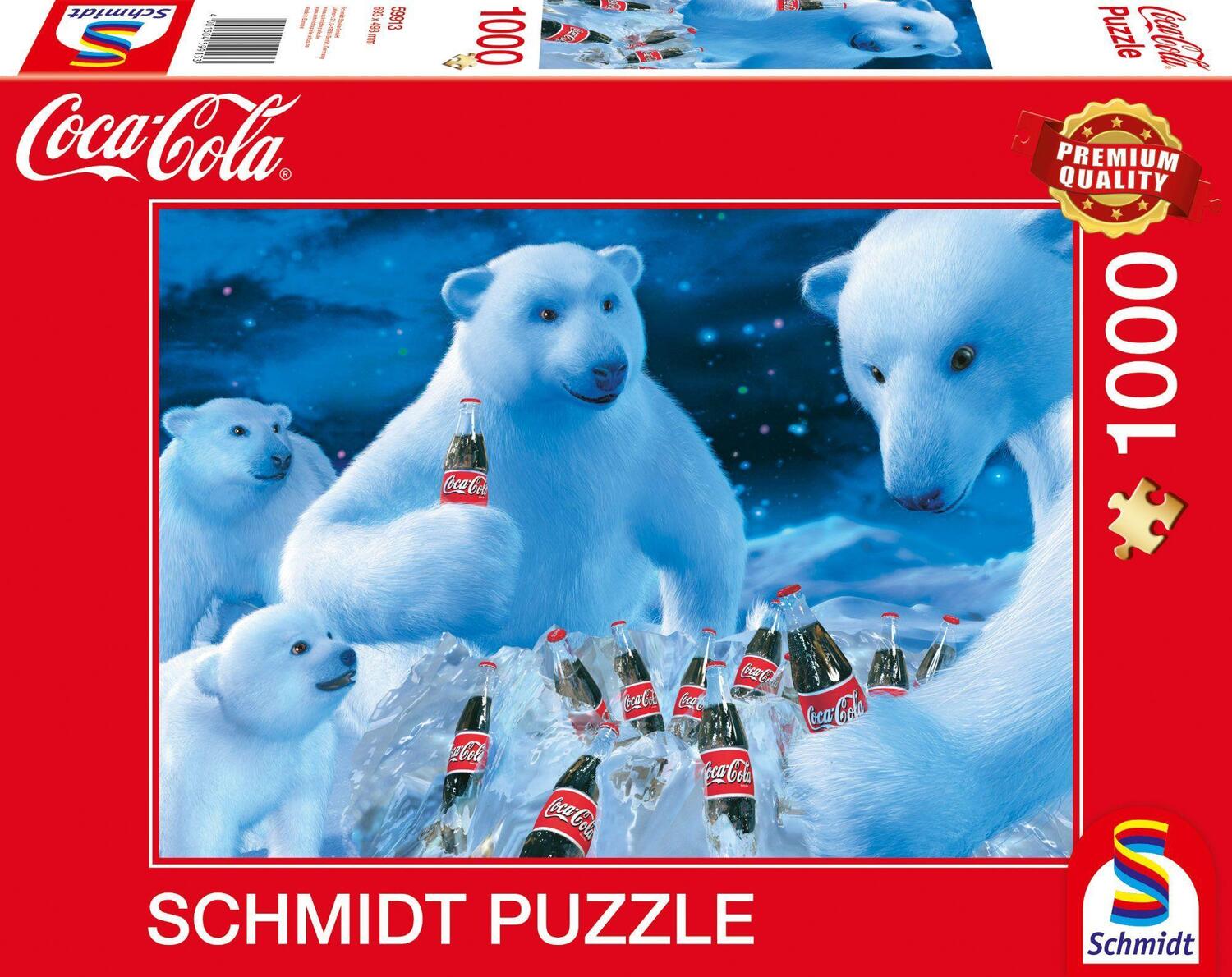 Cover: 4001504599133 | Coca Cola Puzzle 1000 Teile. Motiv Polarbären | Spiel | Deutsch | 2021