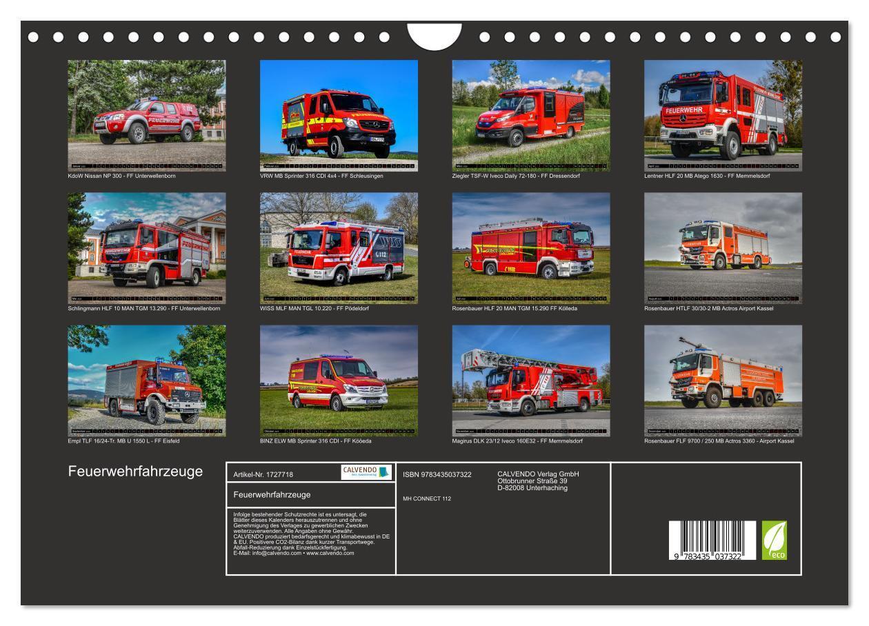 Bild: 9783435037322 | Feuerwehrfahrzeuge (Wandkalender 2025 DIN A4 quer), CALVENDO...