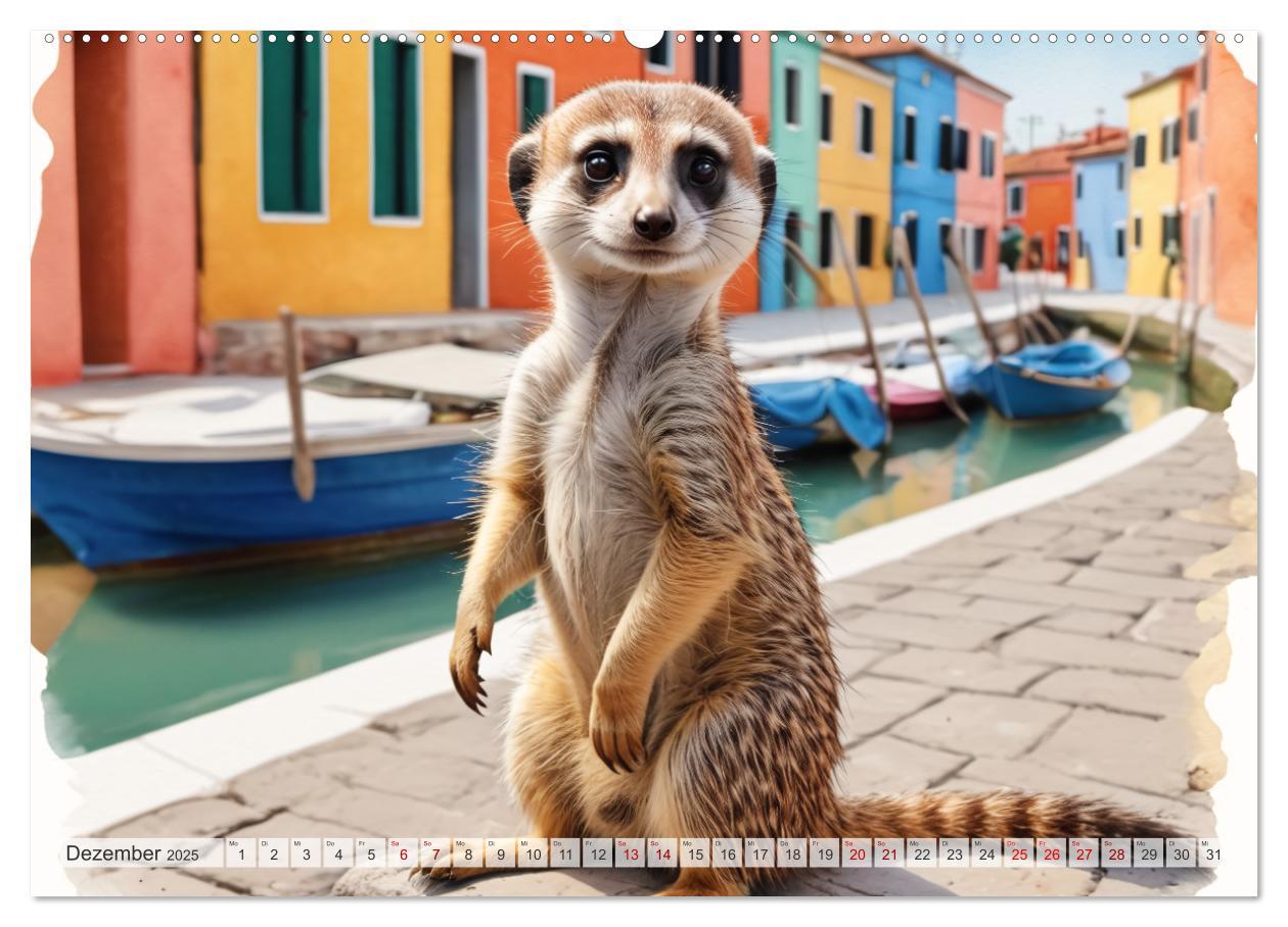 Bild: 9783383807664 | Erdmännchen in Italien (Wandkalender 2025 DIN A2 quer), CALVENDO...