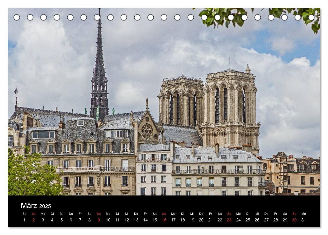 Bild: 9783435775859 | Paris (Tischkalender 2025 DIN A5 quer), CALVENDO Monatskalender | 2025