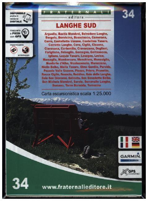 Cover: 9788897465508 | 34 Langhe Sud; . | (Land-)Karte | Deutsch | 2020 | Fraternali Editore