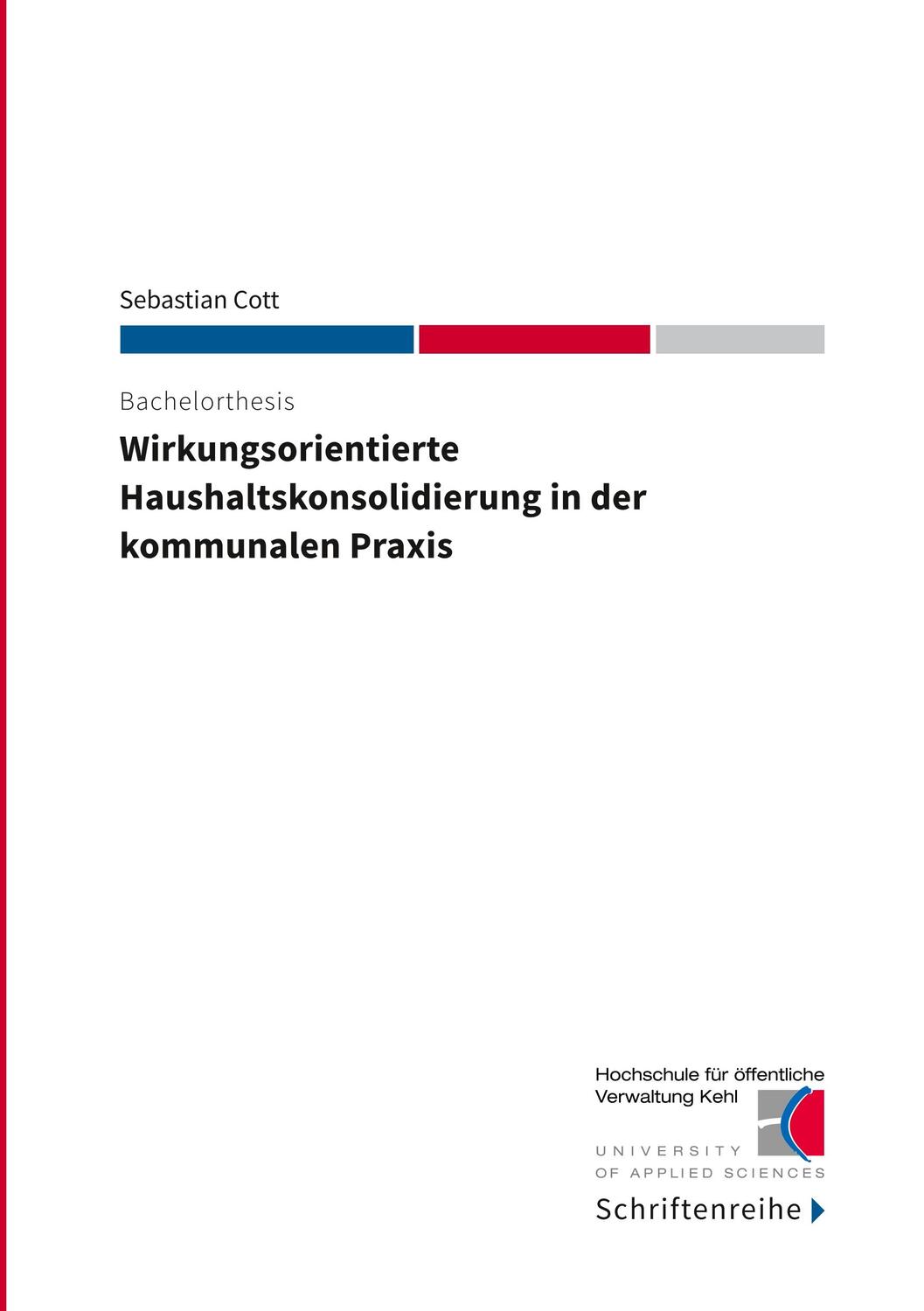 Cover: 9783750402836 | Wirkungsorientierte Haushaltskonsolidierung in der kommunalen Praxis