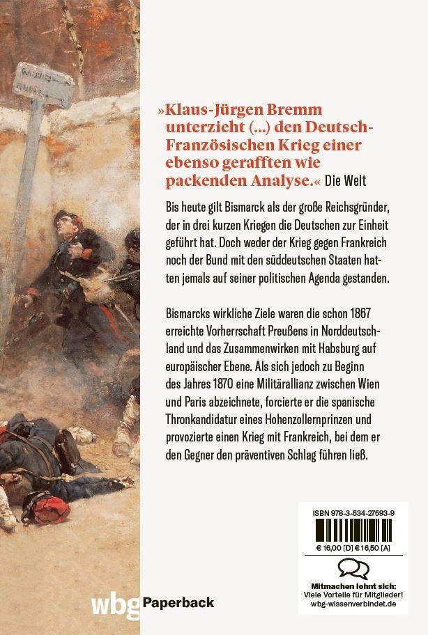 Rückseite: 9783534275939 | 70/71 | Bismarcks Sieg über Frankreich | Klaus-Jürgen Bremm | Buch