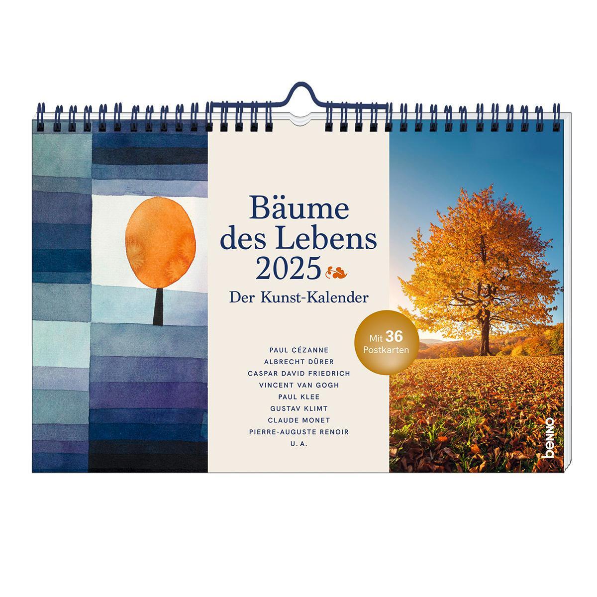 Cover: 9783746265247 | Bäume des Lebens 2025 | Der Kunst-Kalender mit 36 Postkarten | Deutsch