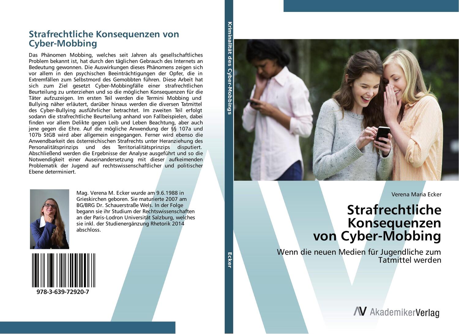 Cover: 9783639729207 | Strafrechtliche Konsequenzen von Cyber-Mobbing | Verena Maria Ecker