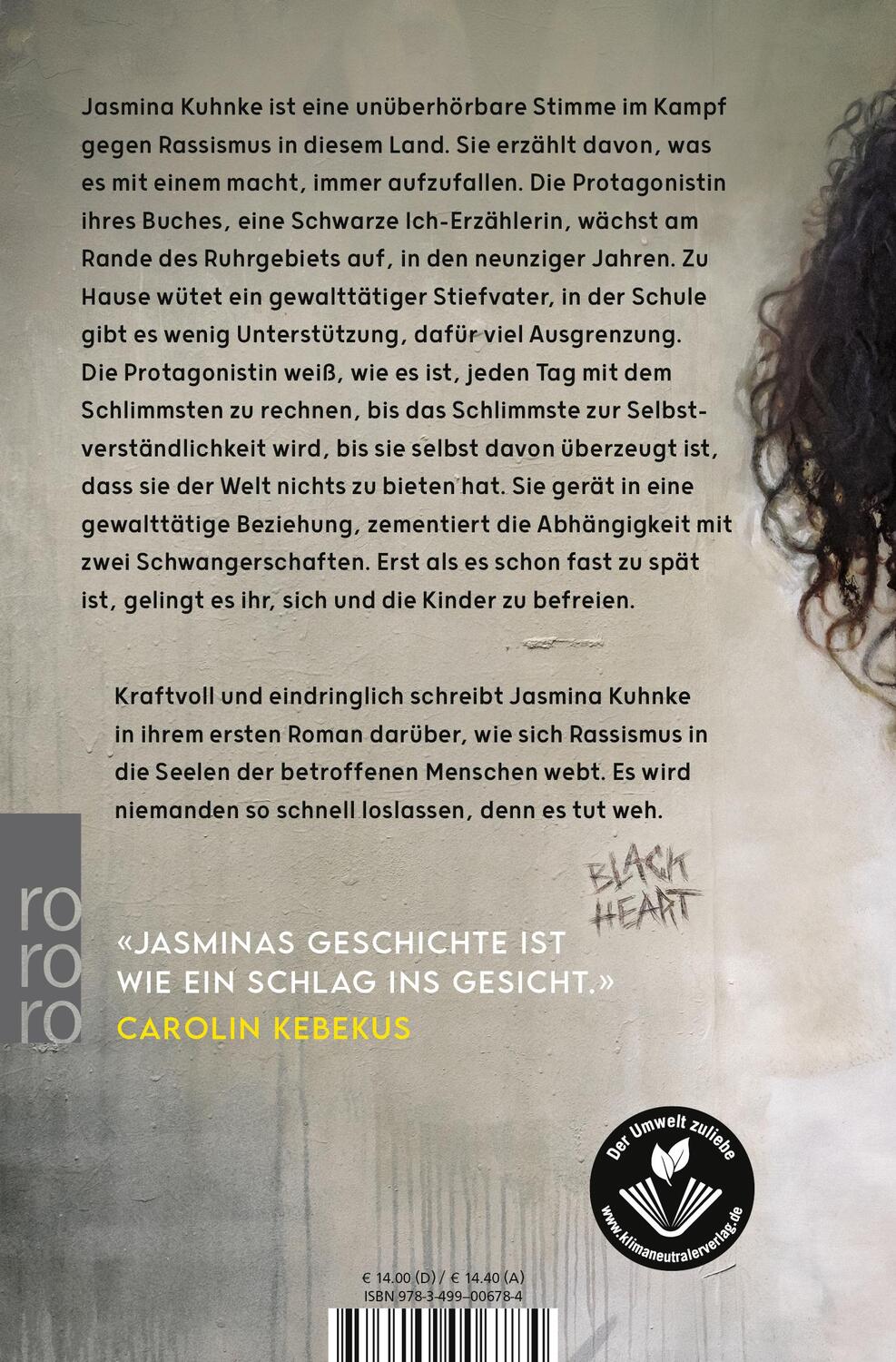 Rückseite: 9783499006784 | Schwarzes Herz | Jasmina Kuhnke | Taschenbuch | Deutsch | 2022