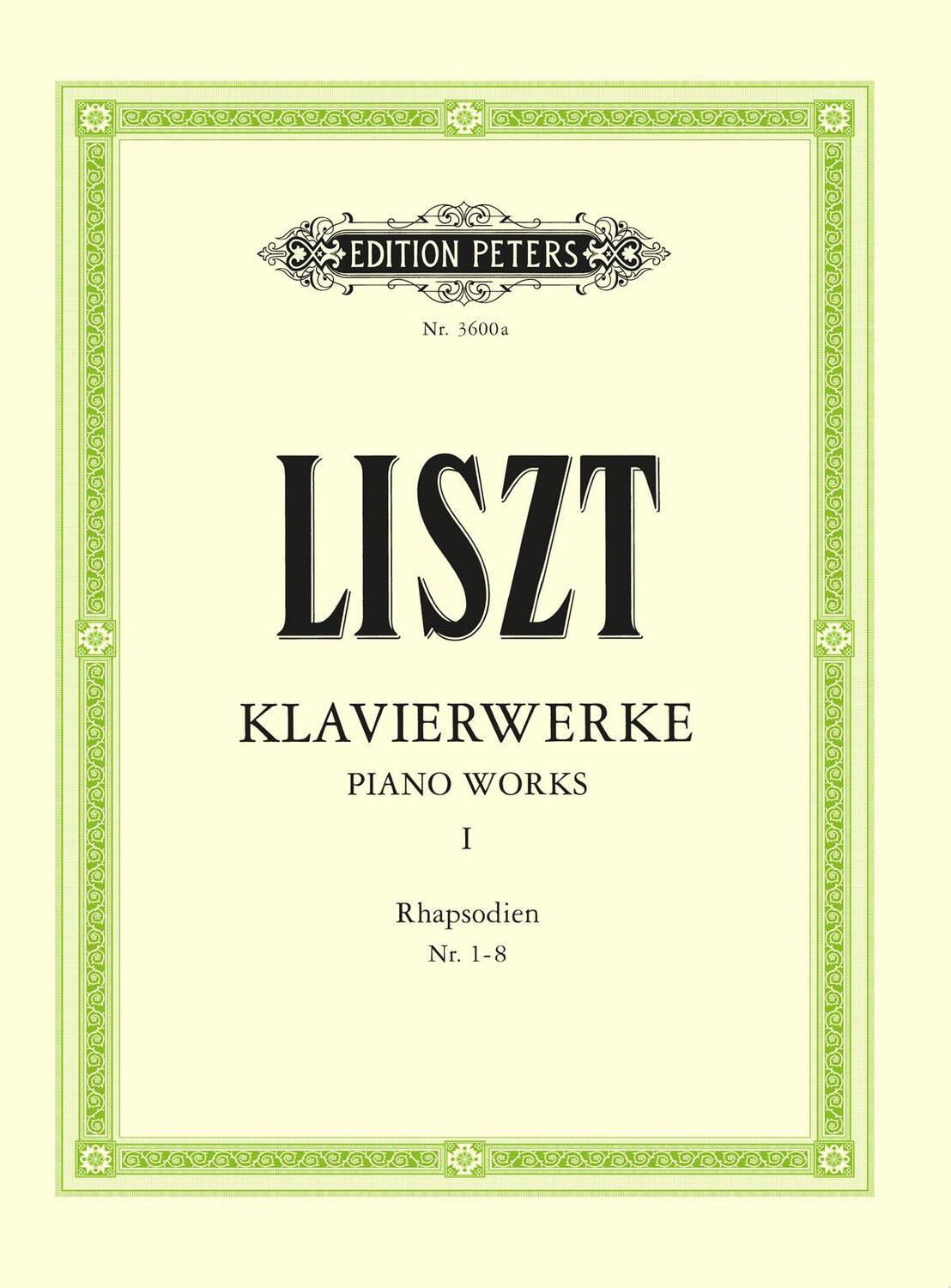 Cover: 9790014016753 | Piano Works | Hungarian Rhapsodies Nos. 1-8 | Franz Liszt | Buch