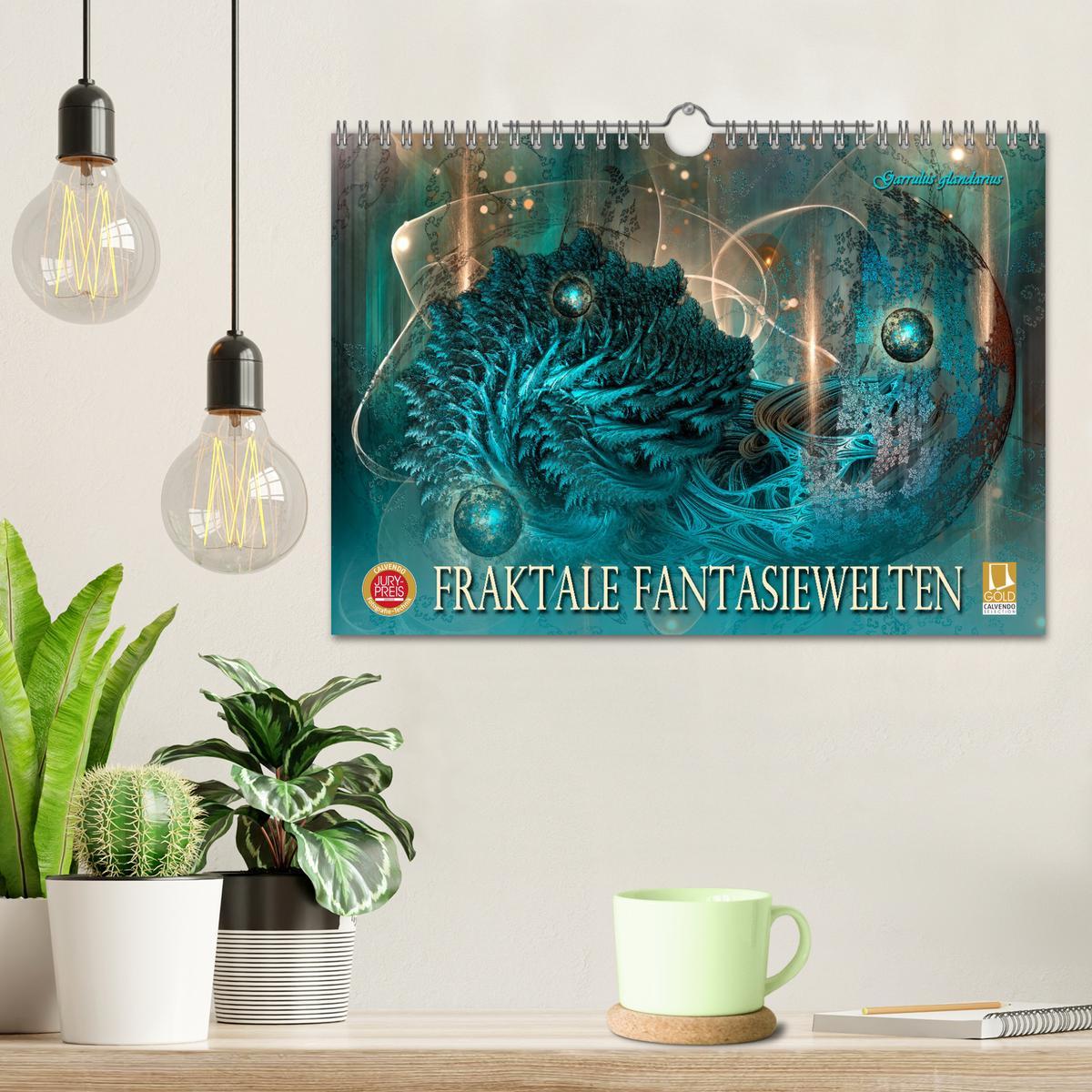 Bild: 9783383960352 | Fraktale Fantasiewelten (Wandkalender 2025 DIN A4 quer), CALVENDO...