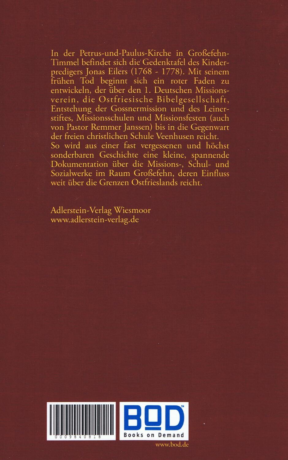 Rückseite: 9783981419566 | Ein Senfkorn für die Welt | Hans-Jürgen Sträter | Taschenbuch | 60 S.