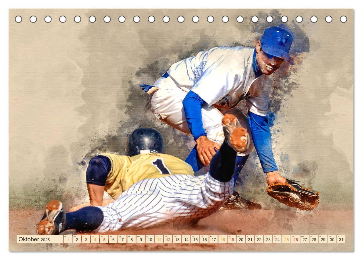 Bild: 9783435405633 | Ich liebe Baseball (Tischkalender 2025 DIN A5 quer), CALVENDO...