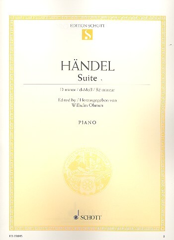 Cover: 9790001152266 | Suite d-Moll | Georg Friedrich Händel | Buch | 12 S. | Deutsch | 2008