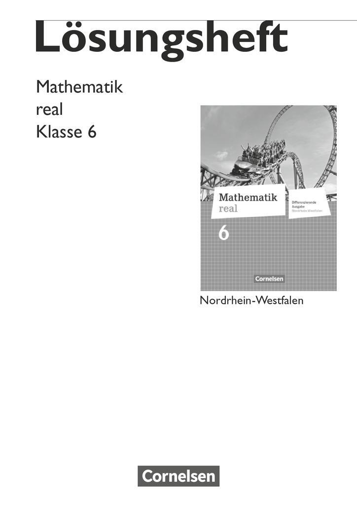 Cover: 9783060066667 | Mathematik real 6. Schuljahr. Lösungen zum Schülerbuch....