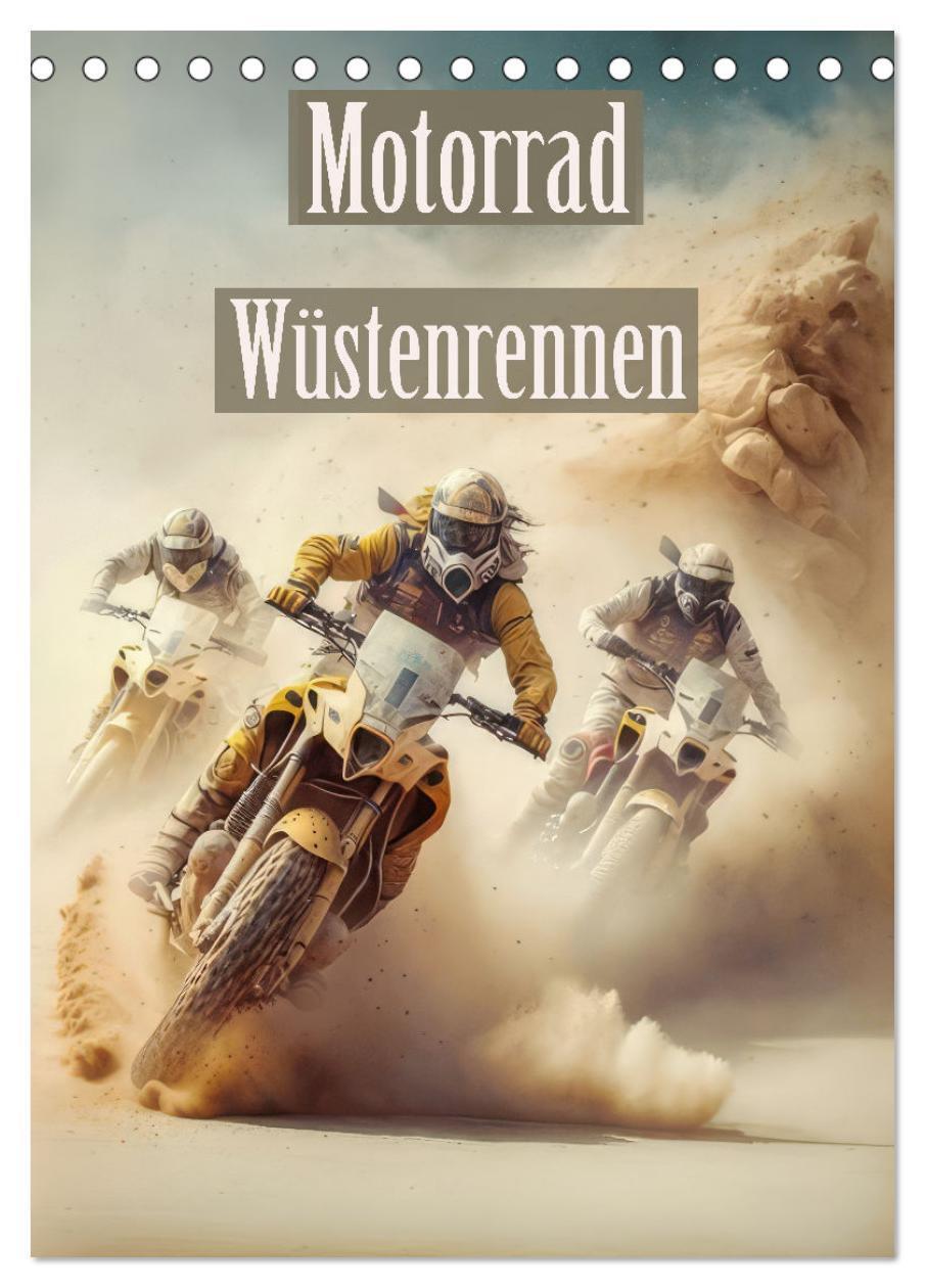 Cover: 9783675936171 | Motorrad Wüstenrennen (Tischkalender 2024 DIN A5 hoch), CALVENDO...