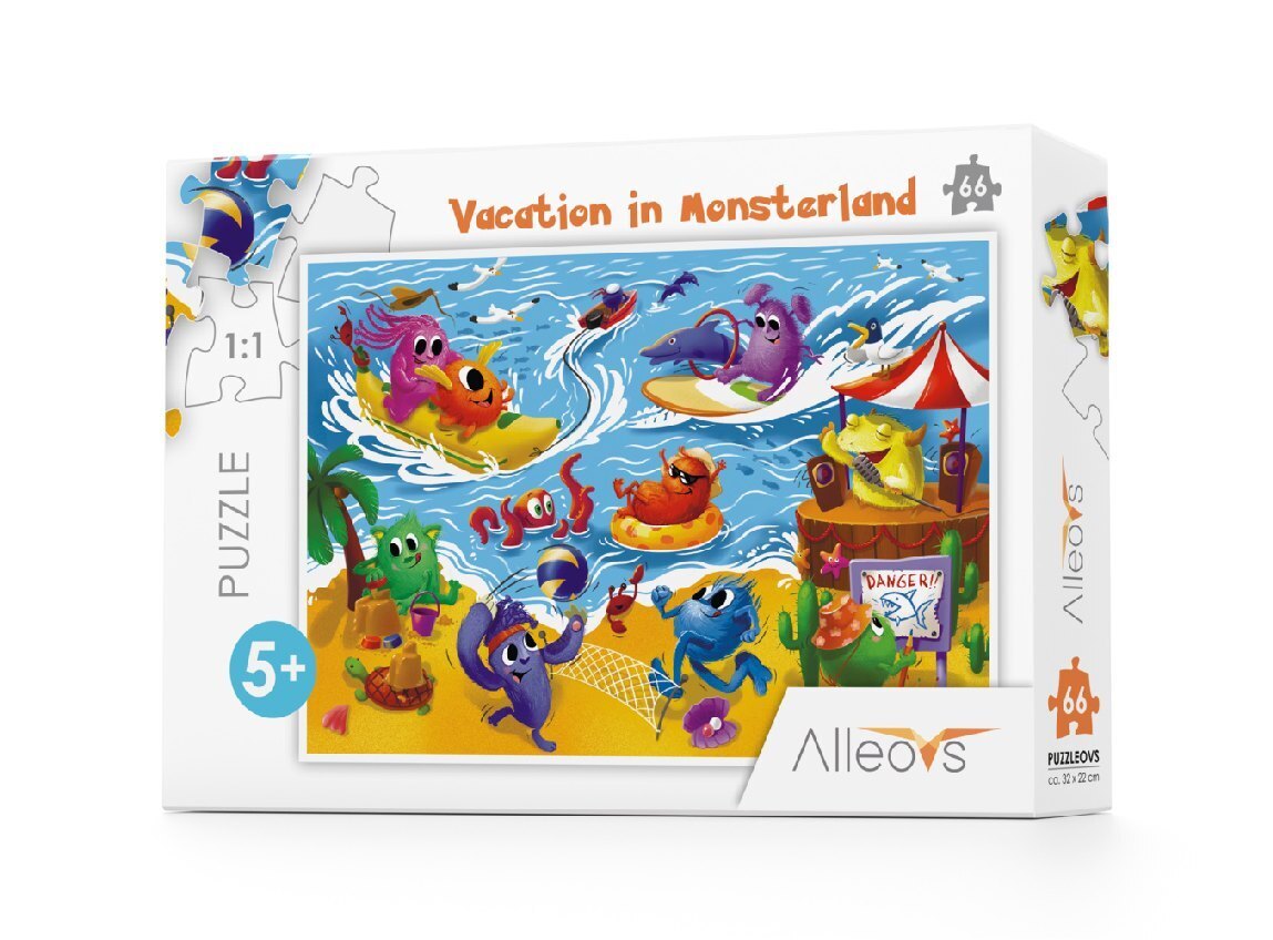 Cover: 7061288016308 | Urlaub in Monsterland - Großer Monster Puzzlespass (Kinderpuzzle)