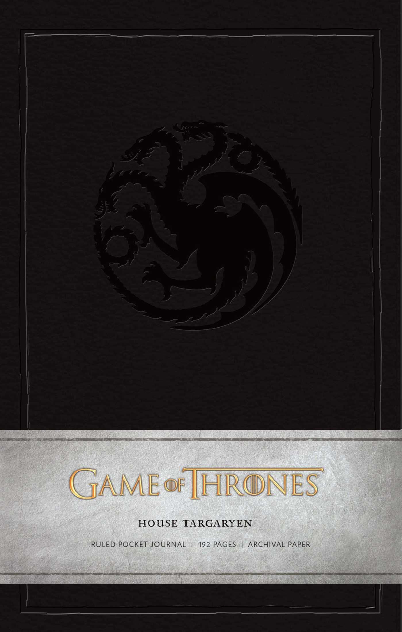 Cover: 9781683830399 | Game of Thrones: House Targaryen Ruled Pocket Journal | Editions