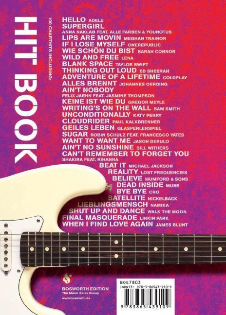 Bild: 9783865439109 | Hit Book - 100 Charthits für Gitarre | Bosworth Music | Spiralbindung