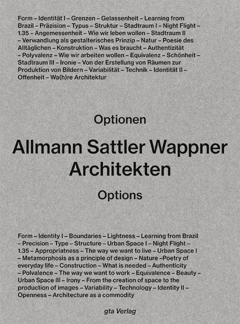 Cover: 9783856763190 | Allmann Sattler Wappner Architekten | Optionen / Options, Engl/dt