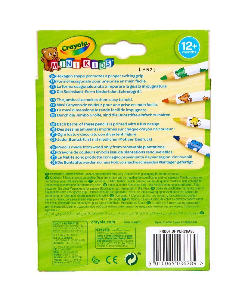 Bild: 5010065036789 | Crayola Mini Kids 8 Jumbo Buntstifte | Stück | Deutsch | 2019