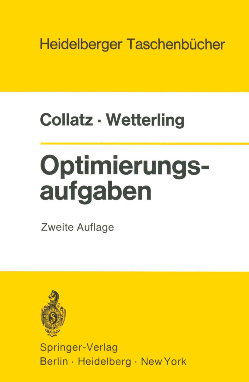 Cover: 9783540056164 | Optimierungsaufgaben | W. Wetterling (u. a.) | Taschenbuch | xii