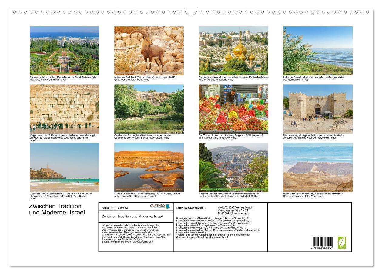 Bild: 9783383875540 | Zwischen Tradition und Moderne: Israel (Wandkalender 2025 DIN A2...