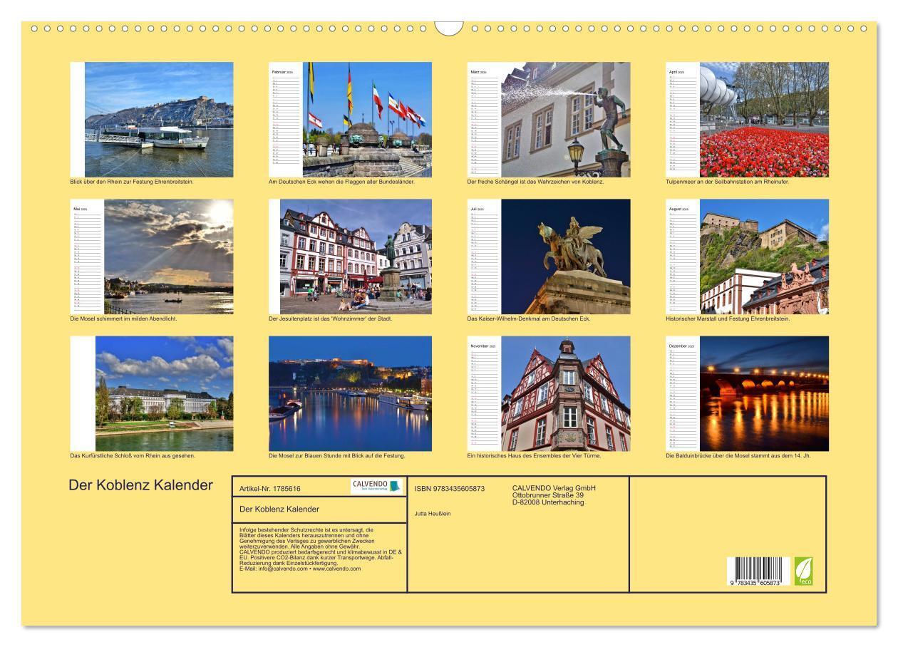 Bild: 9783435605873 | Der Koblenz Kalender (Wandkalender 2025 DIN A2 quer), CALVENDO...