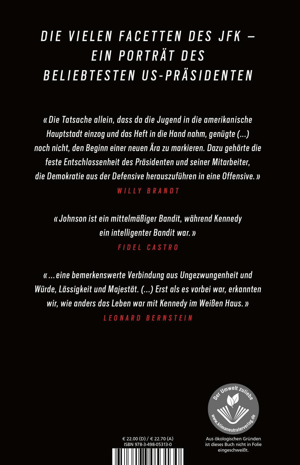 Rückseite: 9783498053130 | John F. Kennedy | Biographie | Alan Posener | Buch | Deutsch | 2013