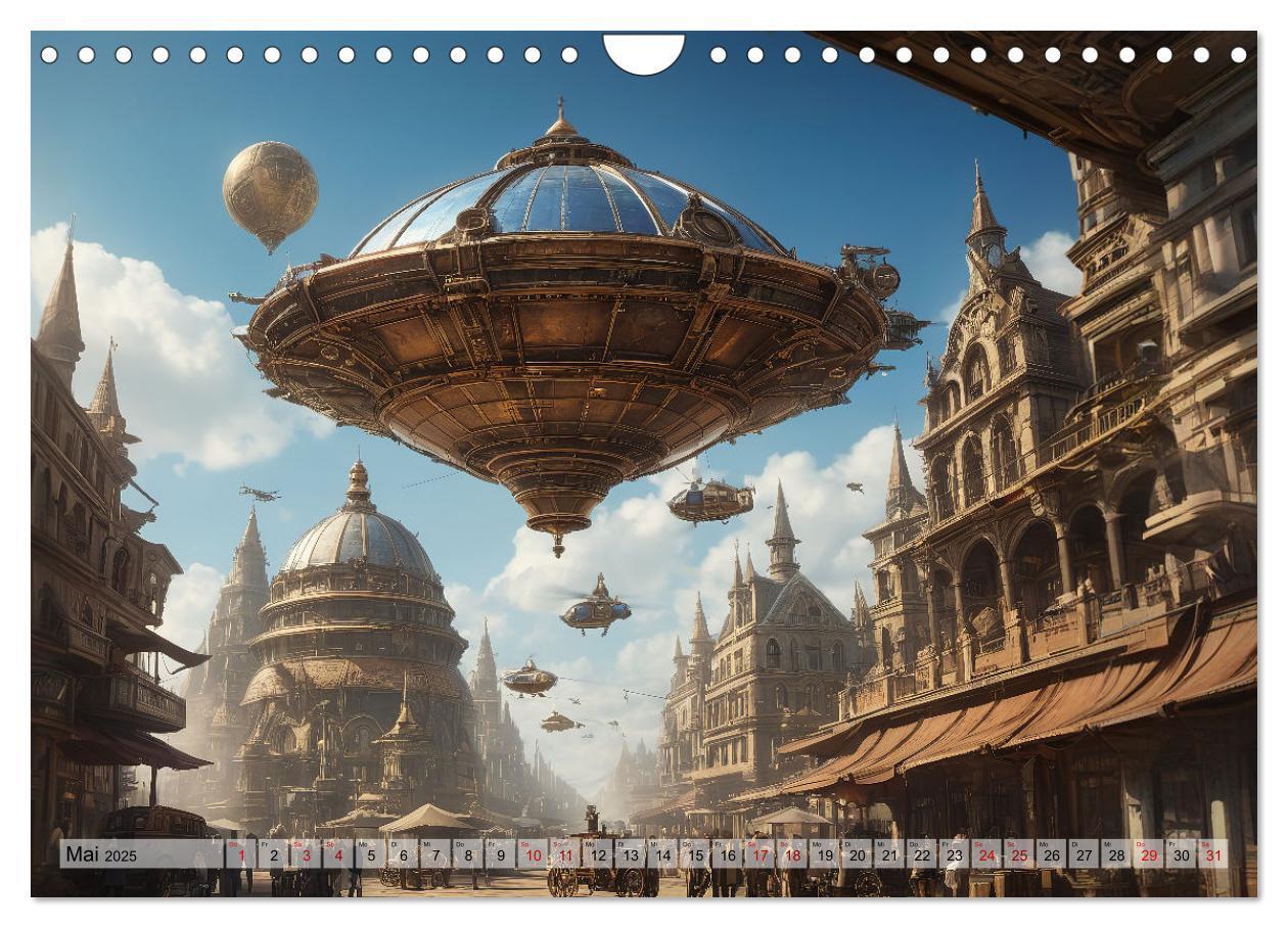 Bild: 9783383791222 | Steampunk - fantastische Fluggeräte (Wandkalender 2025 DIN A4...