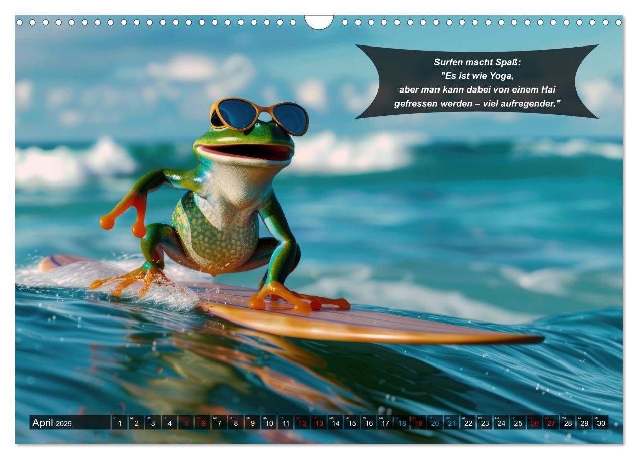 Bild: 9783457156063 | Der tierisch lustige Surfkalender (Wandkalender 2025 DIN A3 quer),...