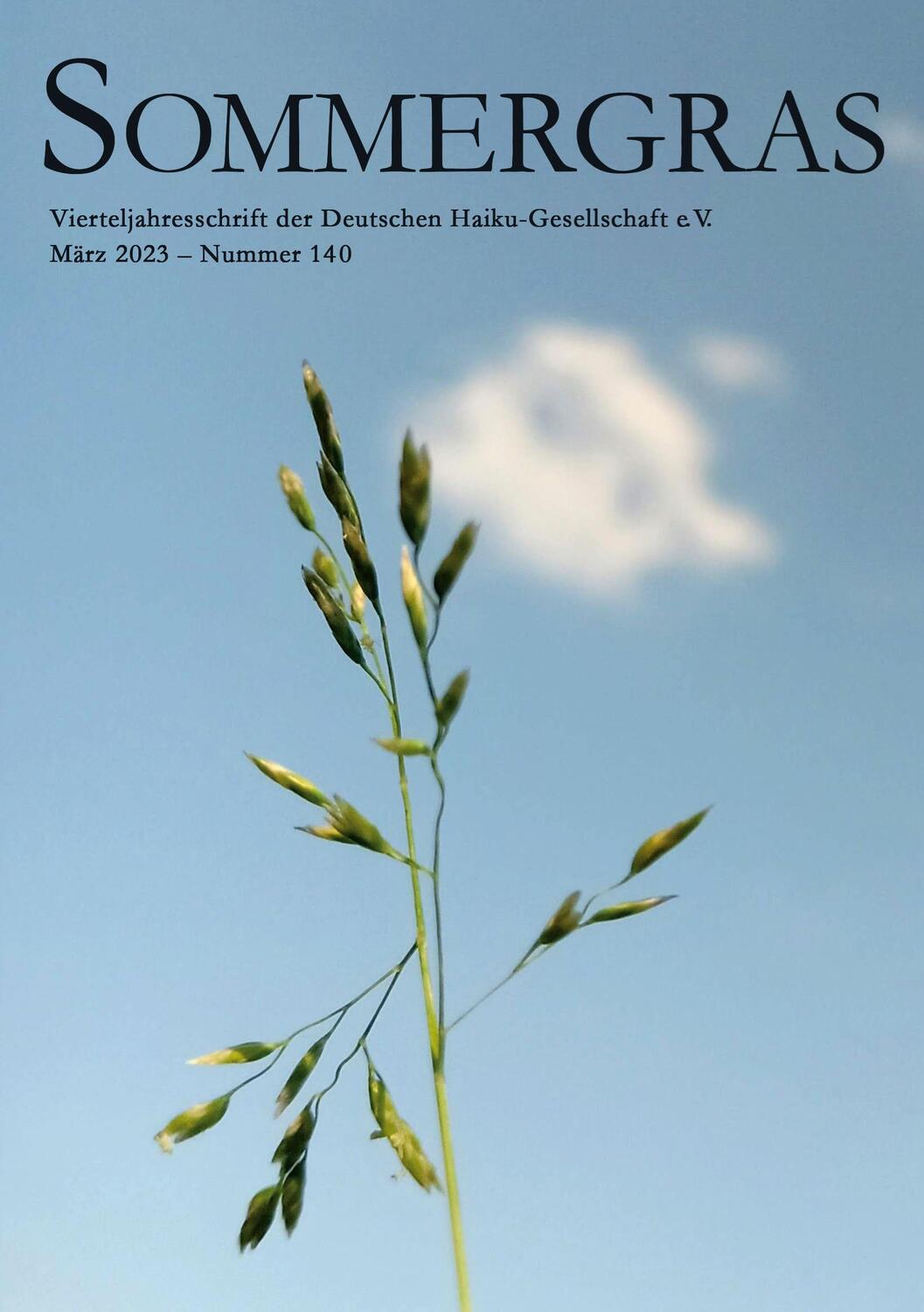 Cover: 9783738613056 | Sommergras 140 | Vierteljahreszeitschrift der DHG | (Hrsg. | Buch