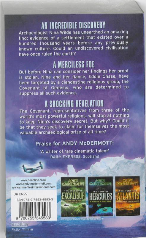 Rückseite: 9780755345533 | The Covenant of Genesis (Wilde/Chase 4) | Andy McDermott | Taschenbuch