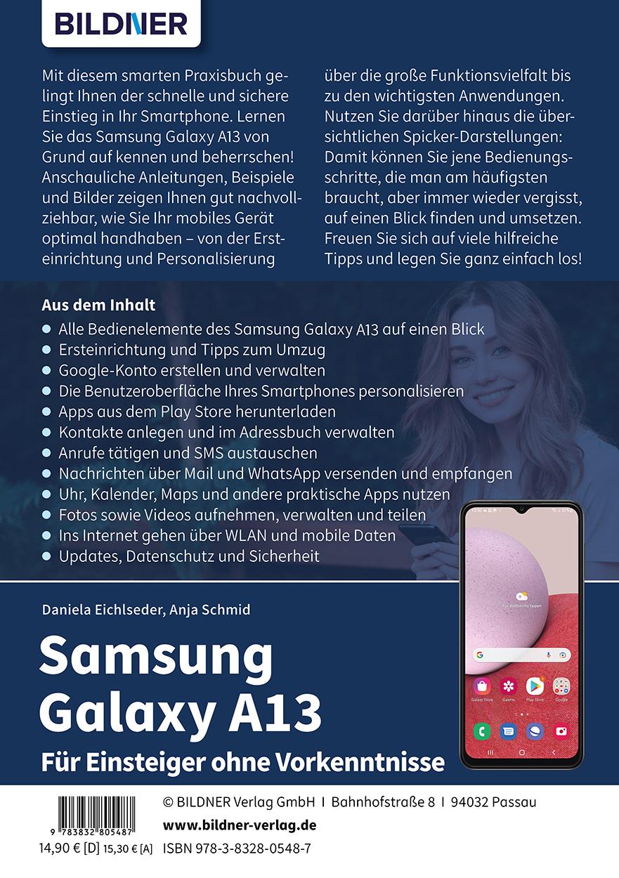 Rückseite: 9783832805487 | Samsung Galaxy A13 - Für Einsteiger ohne Vorkenntnisse | Taschenbuch