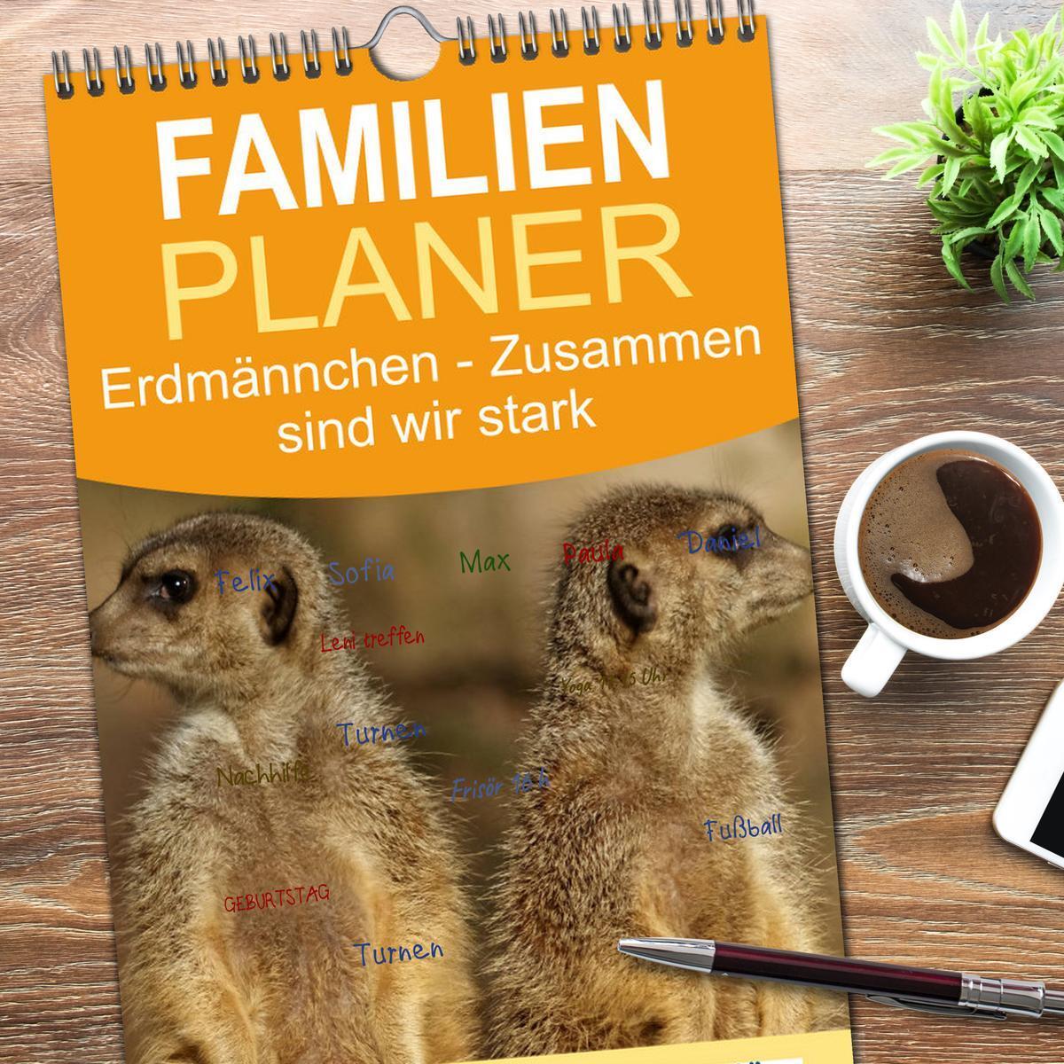 Bild: 9783457115060 | Familienplaner 2025 - Erdmännchen - Zusammen sind wir stark mit 5...