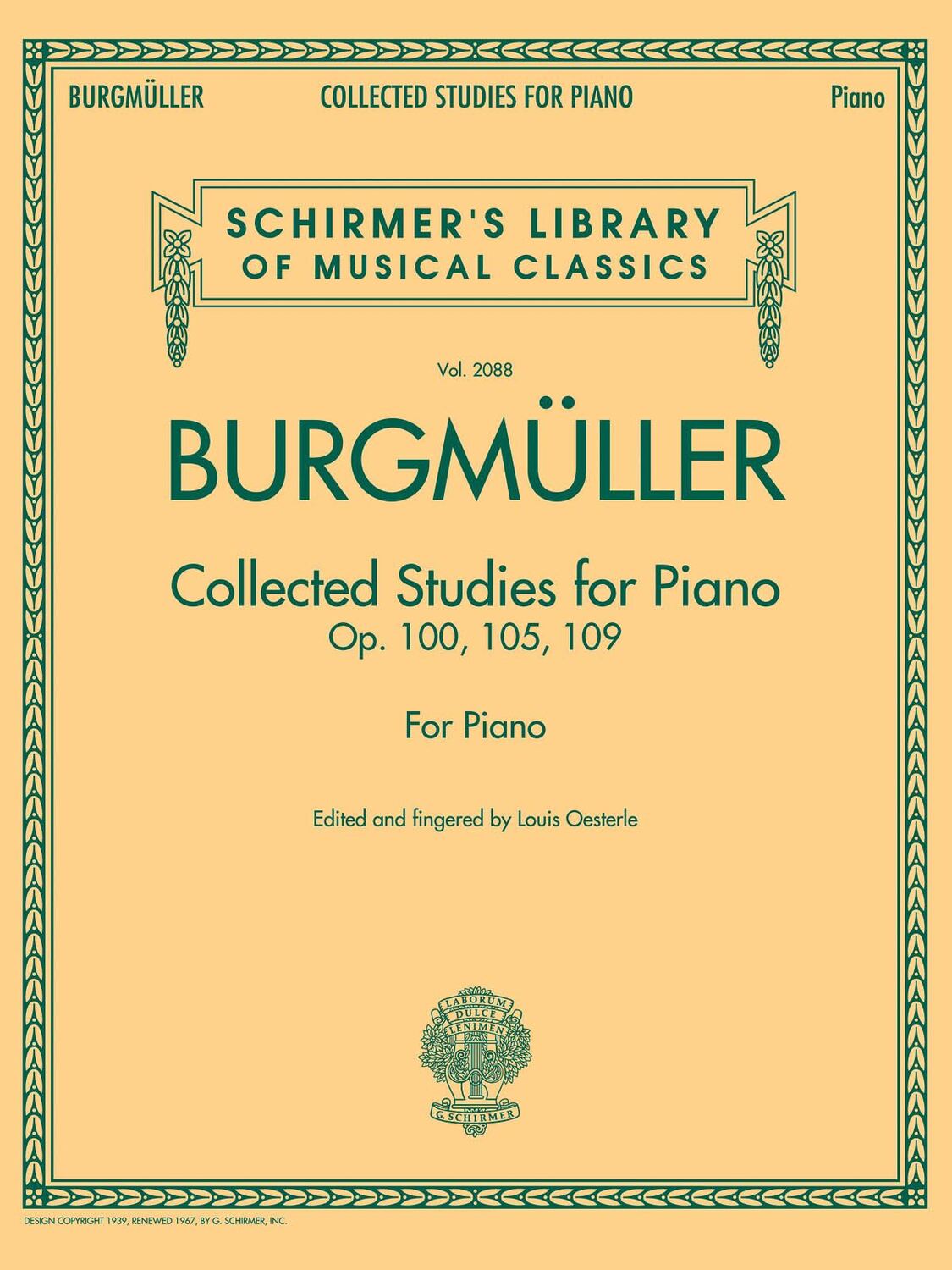 Cover: 884088474713 | Collected Studies Op. 100 - Op. 105 - Op. 109 | Piano Collection