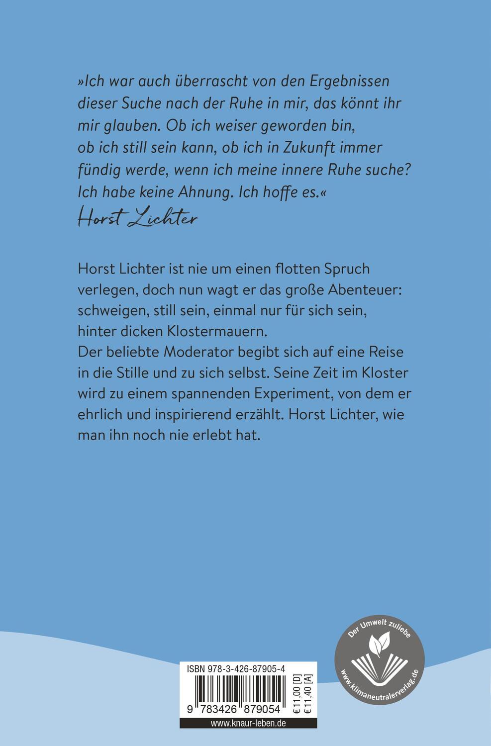 Rückseite: 9783426879054 | Ich bin dann mal still | Horst Lichter | Taschenbuch | 208 S. | 2023