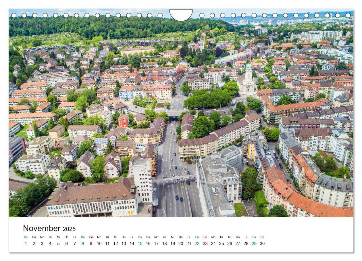 Bild: 9783435120772 | Luftbildkalender Zürich (Wandkalender 2025 DIN A4 quer), CALVENDO...