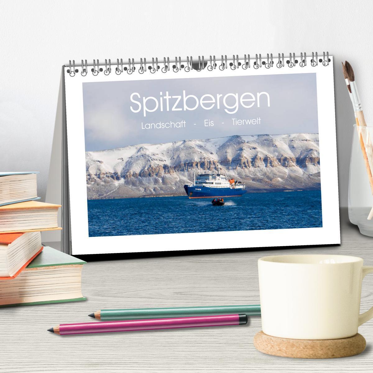 Bild: 9783435338559 | Spitzbergen - Landschaft - Eis - Tierwelt (Tischkalender 2025 DIN...