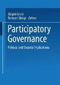 Cover: 9783810032379 | Participatory Governance | Political and Societal Implications | Buch