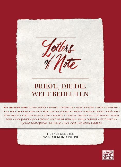 Cover: 9783453273115 | Letters of Note - Briefe, die die Welt bedeuten | Shaun Usher | Buch